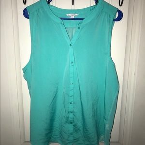 Seafoam Green Button Up Tank
